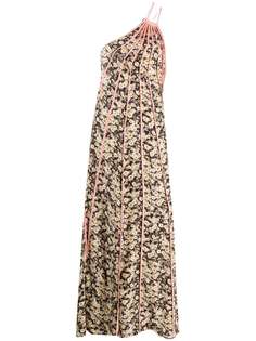Stella McCartney платье макси на одно плечо с принтом
