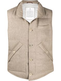 Brunello Cucinelli дутый жилет на пуговицах