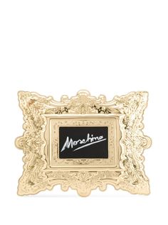 Moschino клатч Frame с эффектом металлик