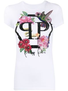 Philipp Plein футболка с круглым вырезом и кристаллами