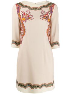 Etro платье мини с цветочным принтом
