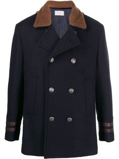 Brunello Cucinelli двубортное пальто узкого кроя