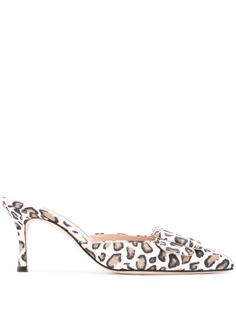 Manolo Blahnik туфли с заостренным носком и леопардовым принтом
