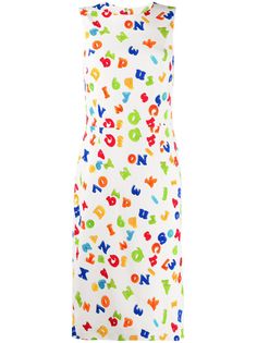 Moschino приталенное платье с принтом