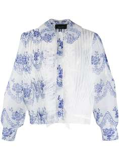 Simone Rocha прозрачная блузка асимметричного кроя