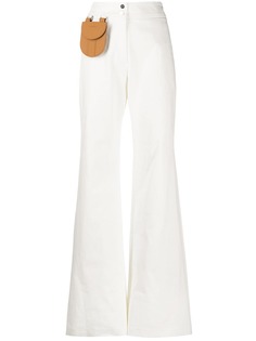 Palm Angels брюки палаццо с контрастным карманом