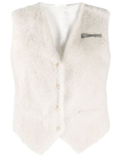 Brunello Cucinelli фактурный жилет строгого кроя