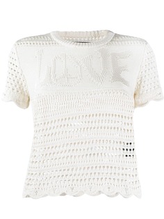 AMIRI футболка Love узкого кроя в технике кроше