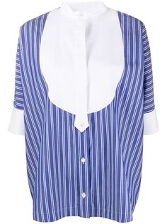 Sacai поплиновая рубашка в полоску