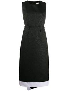 Comme Des Garçons жаккардовое платье с цветочным узором и драпировкой