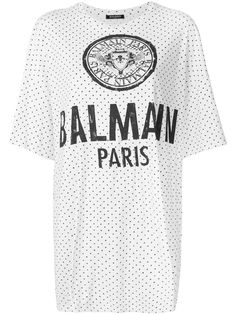 Balmain футболка с принтом логотипа