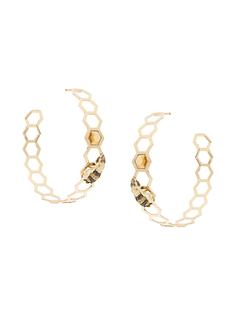 Delfina Delettrez geometric bee earrings