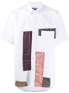 Junya Watanabe MAN рубашка в технике пэчворк с короткими рукавами
