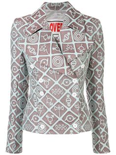 Charles Jeffrey Loverboy двубортный блейзер с принтом