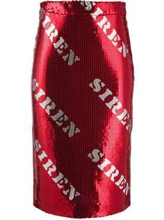 Moschino юбка-карандаш Siren с пайетками