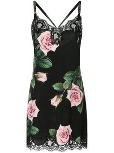 Dolce & Gabbana Underwear платье-комбинация с цветочным принтом