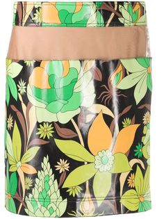 Fendi юбка мини с цветочным принтом