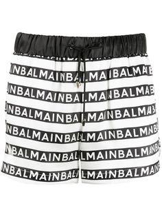 Balmain шорты с принтом логотипа