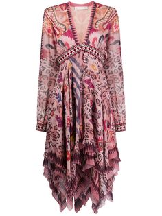 Etro платье с абстрактным леопардовым принтом