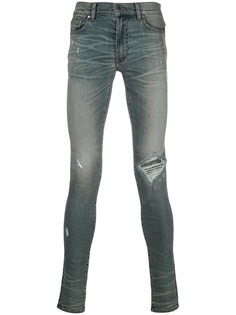 AMIRI джинсы скинни Broken с эффектом потертости