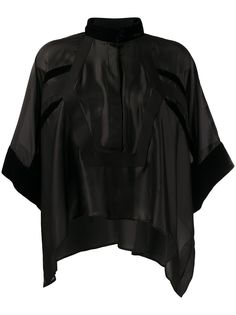 Sacai блузка-туника асимметричного кроя