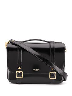 Saint Laurent лакированная сумка на плечо