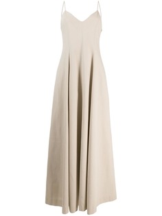 Ami Paris платье макси с V-образным вырезом