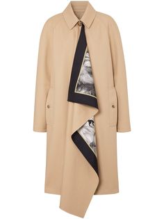 Burberry пальто со вставками