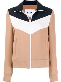 MSGM куртка на молнии со вставками