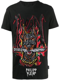 Philipp Plein футболка с вышивкой SS Graffiti