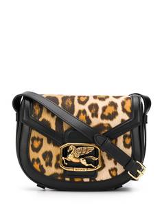 Etro сумка через плечо с леопардовым принтом и логотипом