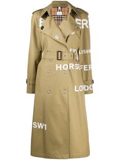 Burberry тренч с принтом