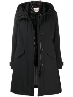 Woolrich однобортное пальто с капюшоном