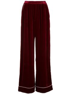 Dolce & Gabbana бархатные брюки широкого кроя