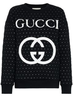 Gucci стеганая толстовка с логотипом