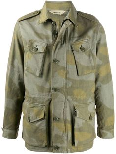 Aspesi куртка с камуфляжным принтом