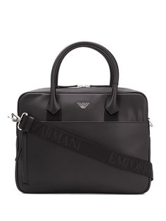 Emporio Armani портфель на молнии с металлическим логотипом