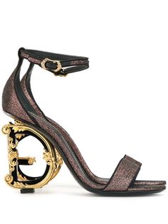 Dolce & Gabbana босоножки с принтом Baroque и логотипом DG