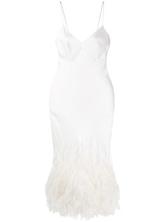 Ermanno Scervino платье-комбинация с перьями