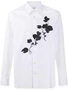 Alexander McQueen рубашка с вышивкой