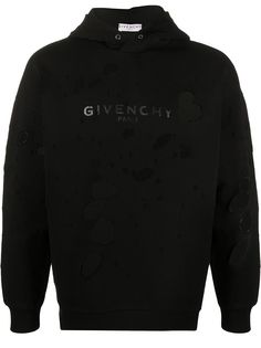 Givenchy худи с эффектом потертости
