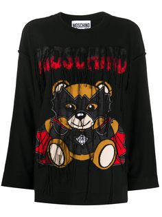 Moschino толстовка Teddybear с бахромой