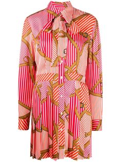 MSGM платье-рубашка с принтом