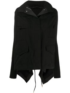Sacai куртка оверсайз со вставками