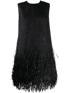 MSGM платье мини с бахромой