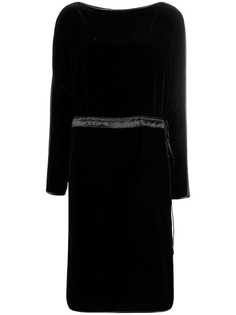 Gucci velvet drawstring midi dress