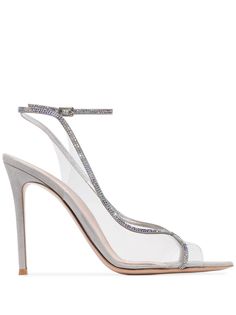Gianvito Rossi босоножки Plexi 115 с кристаллами