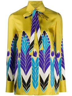 Valentino рубашка Pop Feather с принтом