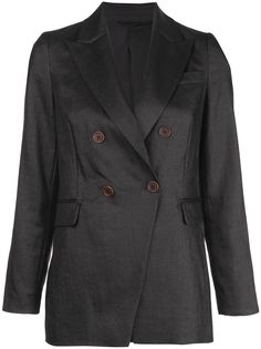 Brunello Cucinelli приталенный двубортный блейзер