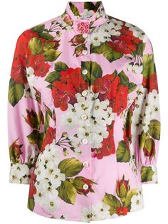 Dolce & Gabbana блузка с цветочным принтом